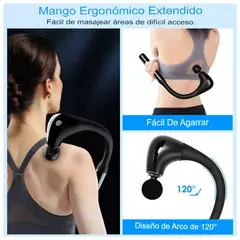 GENERICO - Pistola Masajeadora Curva Portátil Nueva