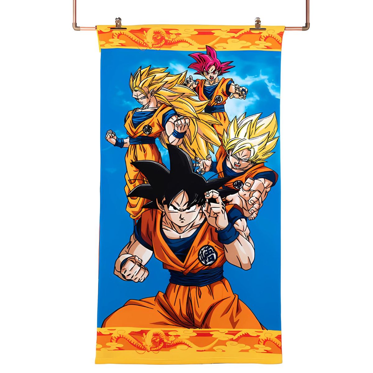 MASHINI - Toalla de Playa Dragon Ball Team 70x140cm con Bolso - PS