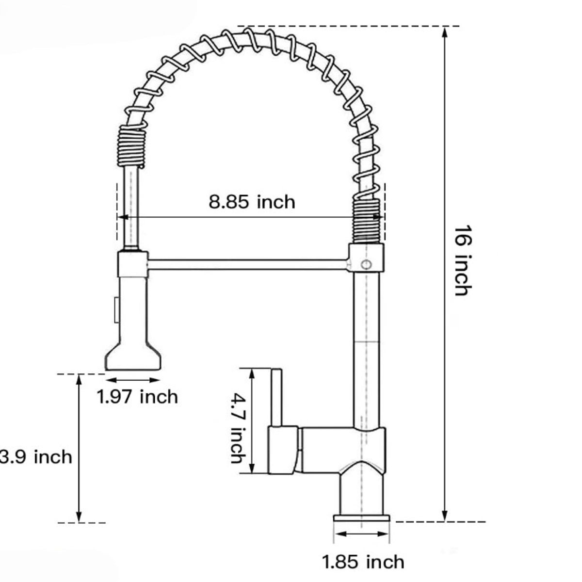 GENERICO - Llave Monomando Lavaplatos Cocina Grifo Flexible Plateado
