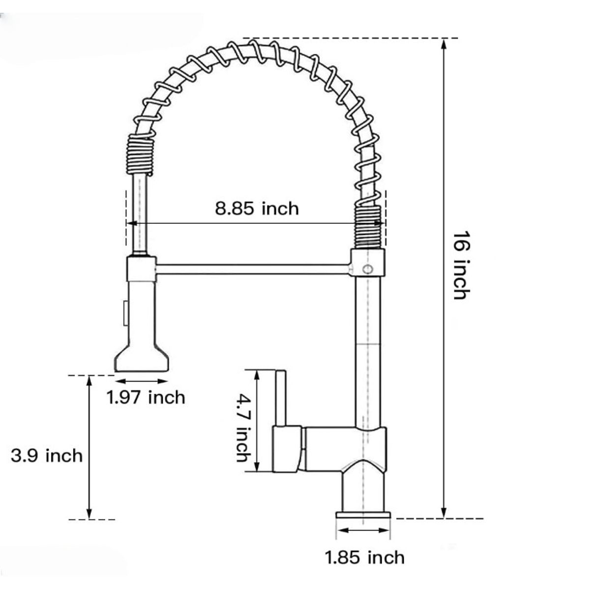 GENERICO - Llave Monomando Lavaplatos Cocina Grifo Flexible Plateado