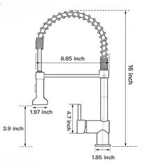 GENERICO - Llave Monomando Lavaplatos Cocina Grifo Flexible Plateado