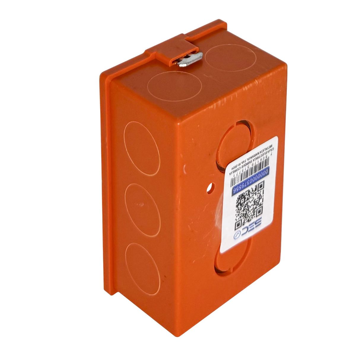 GENERICO - pack 100 Caja Distribución Embutida Tabique Pvc Aro Metal Naranja
