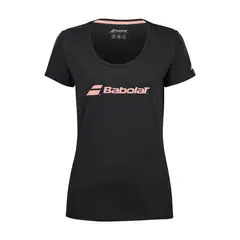 BABOLAT - Polera Exercise Tee Women Negra Tenis Padel