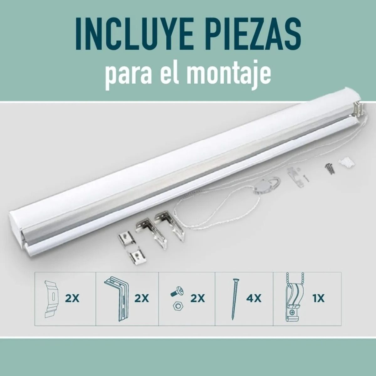 GENERICO - Cortina Roller Duo Zebra Día Noche 80x200cm Beige