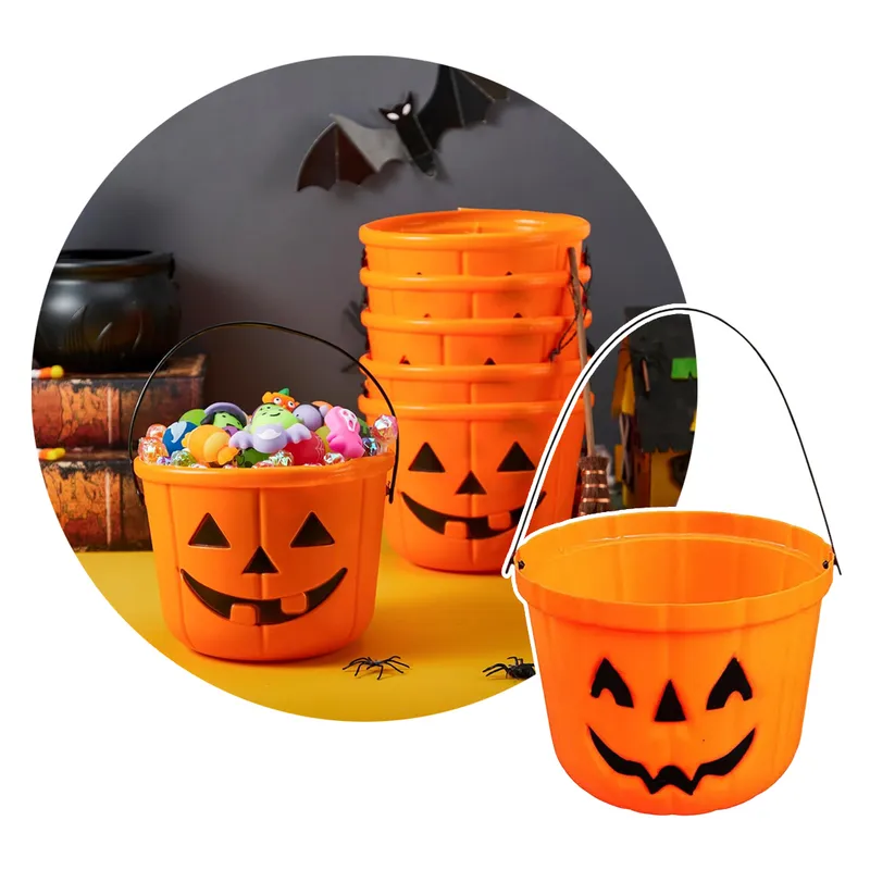 GENERICO - Cubo Canasta De Calabaza Para Halloween Dulces De Niños