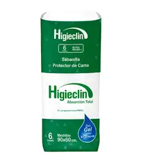 GENERICO - Sabanilla Protectora Higieclin 90x60 Cm X6 Unds Desechable