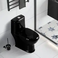 JOYTEK - WC One Piece Black 2004 Descarga a Piso 30 cm