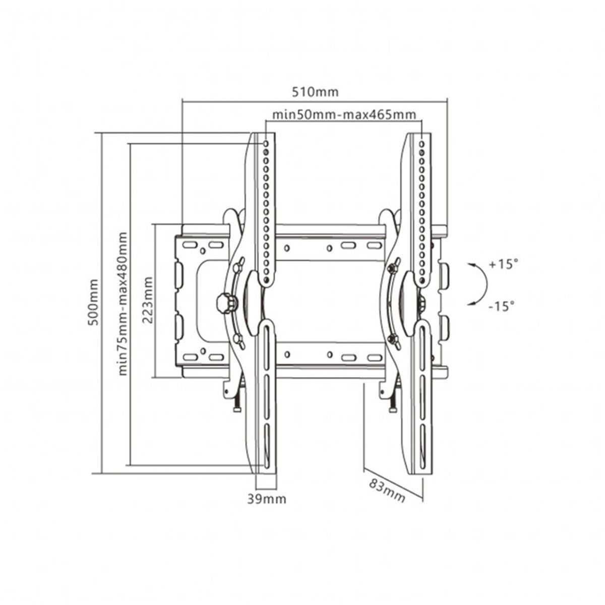 DINON - Soporte Para Tv Led Lcd Universal 32-55 Pulgadas Dinon 9077 Negro