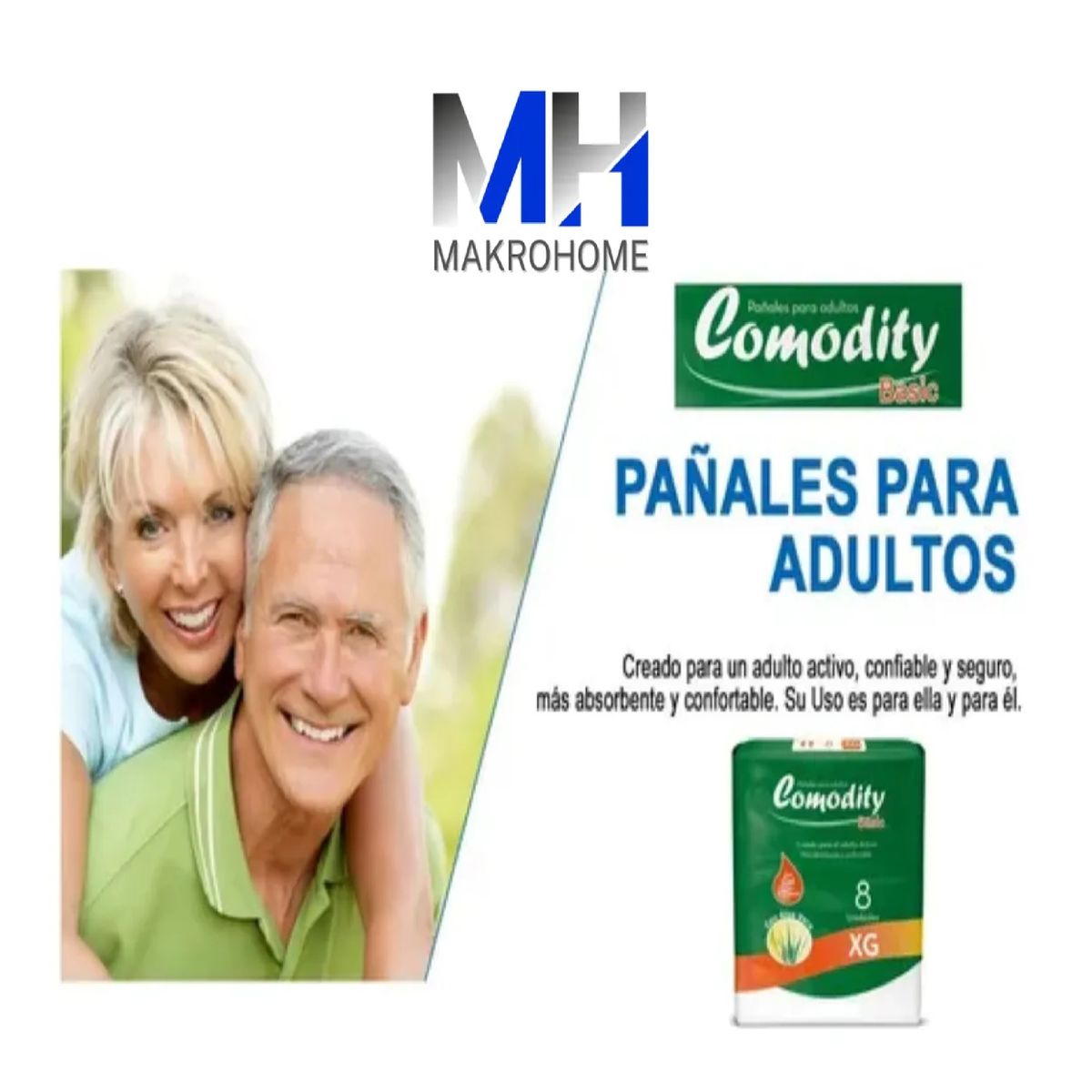 GENERICO - Pañales Adulto Comodity Basic Talla Xg Incontinencia Fuerte
