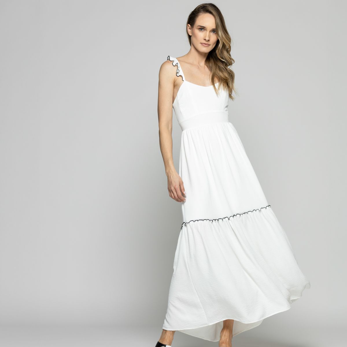 LUDOVICA - Vestido Mujer Vrisea Tirantes Blanco Crudo Ludovica