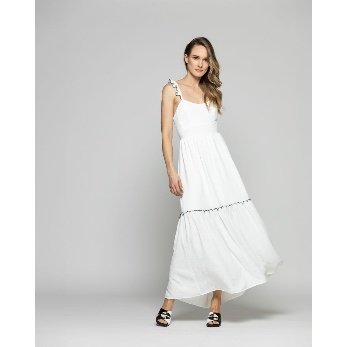 LUDOVICA - Vestido Mujer Vrisea Tirantes Blanco Crudo Ludovica