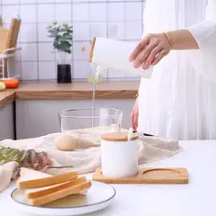 OEM - Aceitera Vinagrera de Ceramica Bambu Jarkons Home