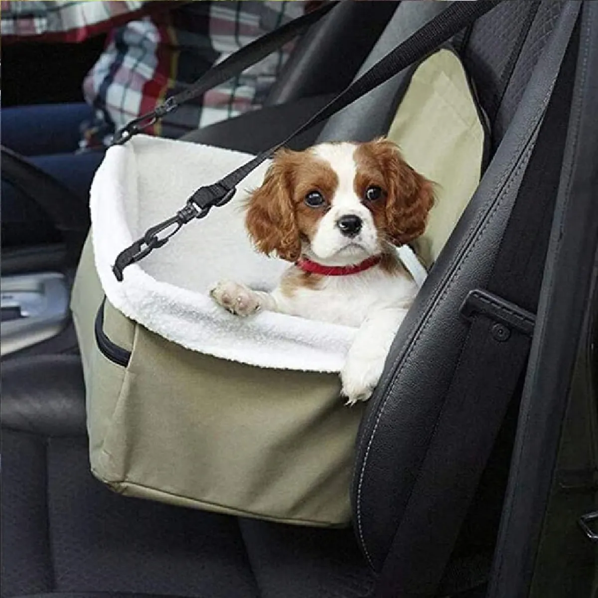 MOVI - Asiento De Mascota Para Auto con Felpa Polar para invierno