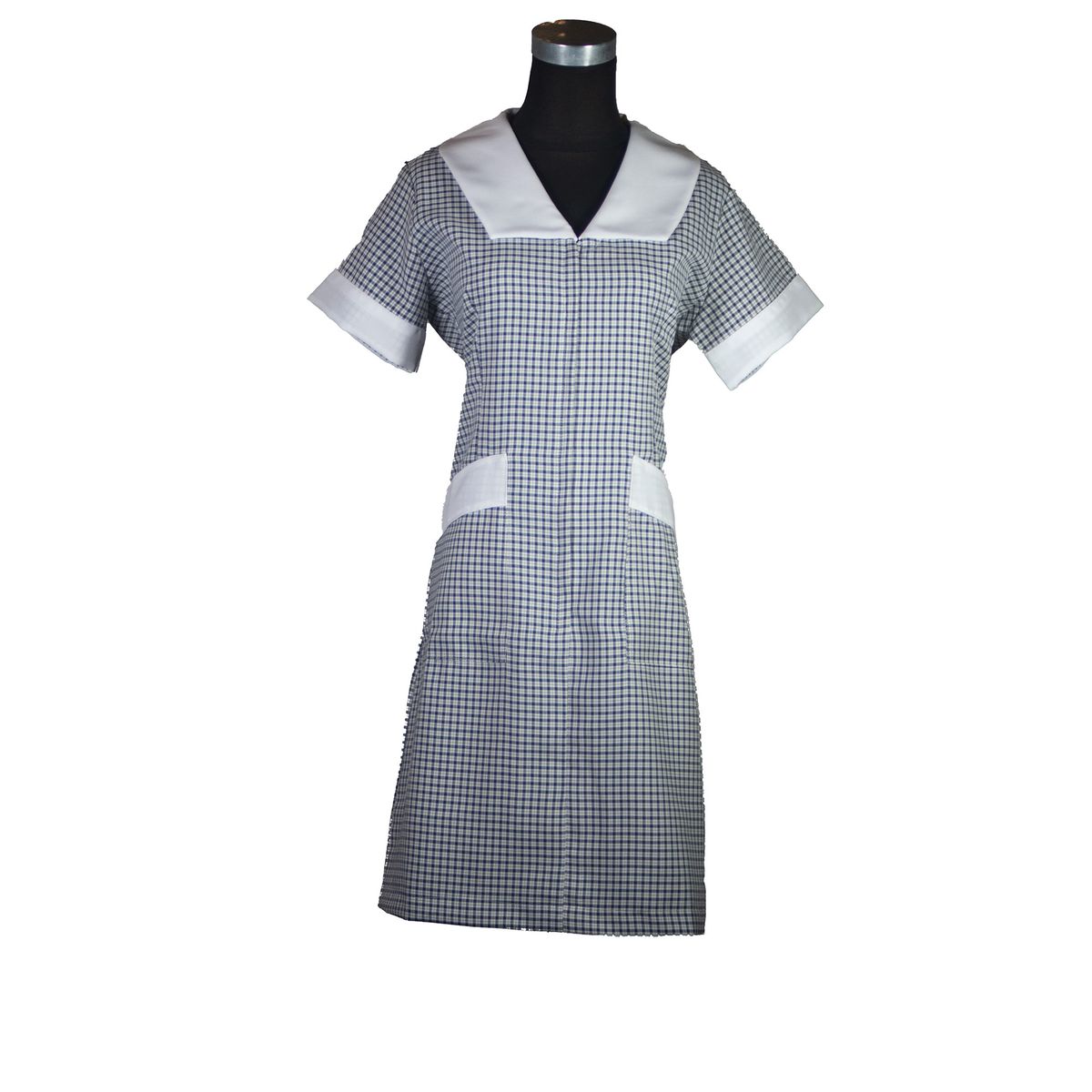 ECCLENAN - Delantal Asesora Del Hogar Tela Escocesa