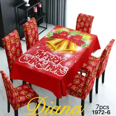 DIANA - SET MANTEL CON FUNDAS DE SILLA NAVIDEÑOS