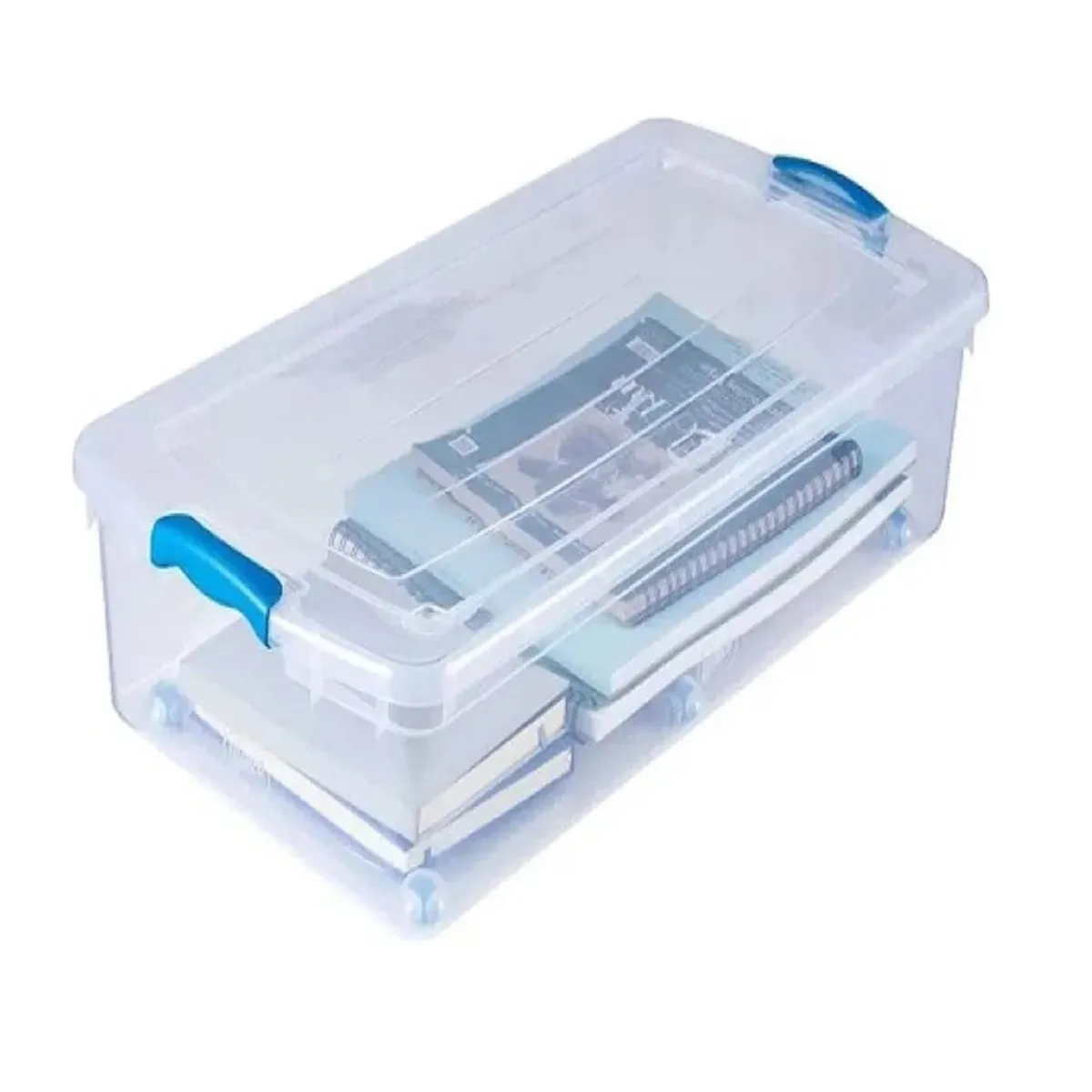 WENCO - Caja Organizadora Bajo Cama 36 L Con Ruedas Wenco 3 Unidades