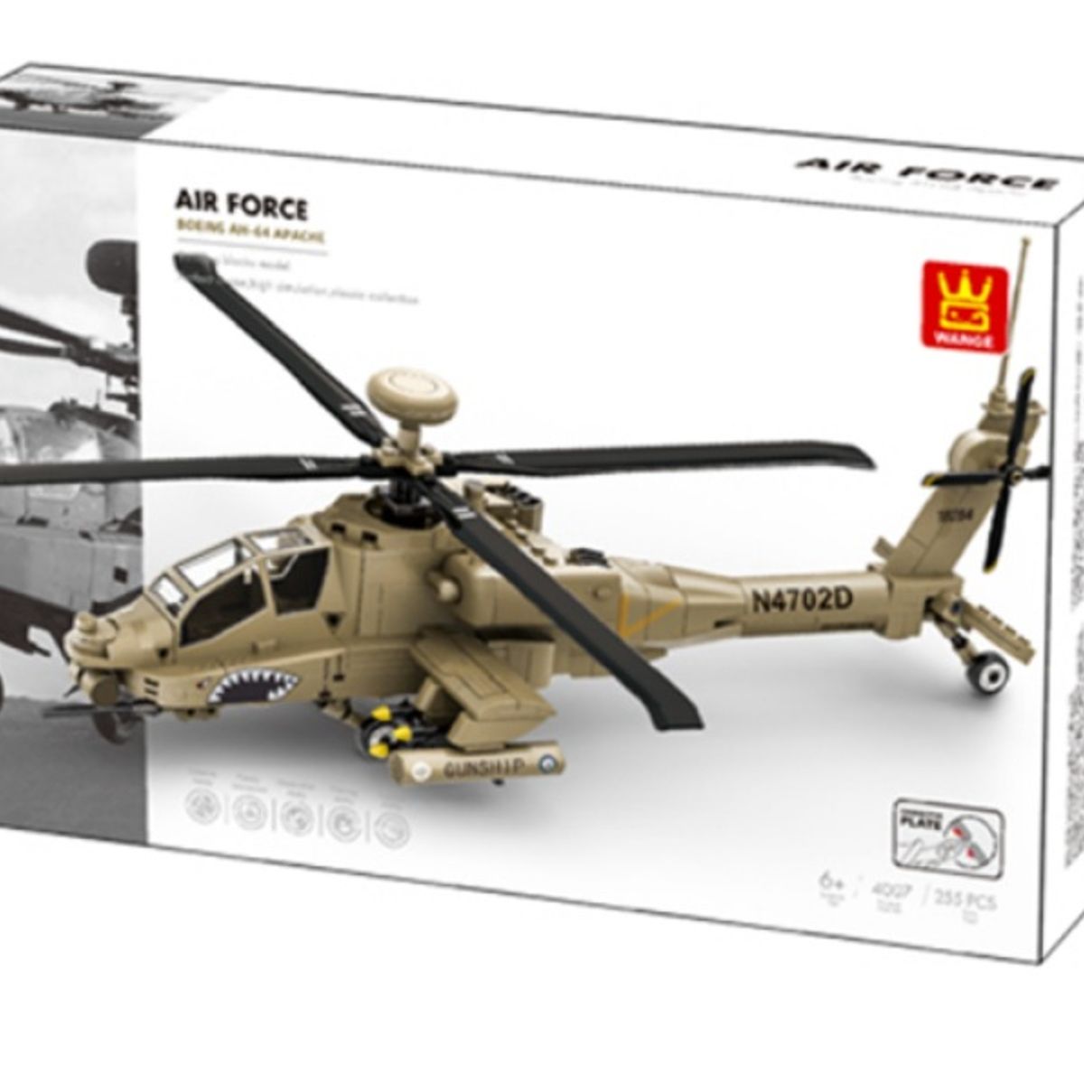 SLUBAN - Pack Tanque M1 Abrams + Helicoptero AH64 APACHE compatible Lego