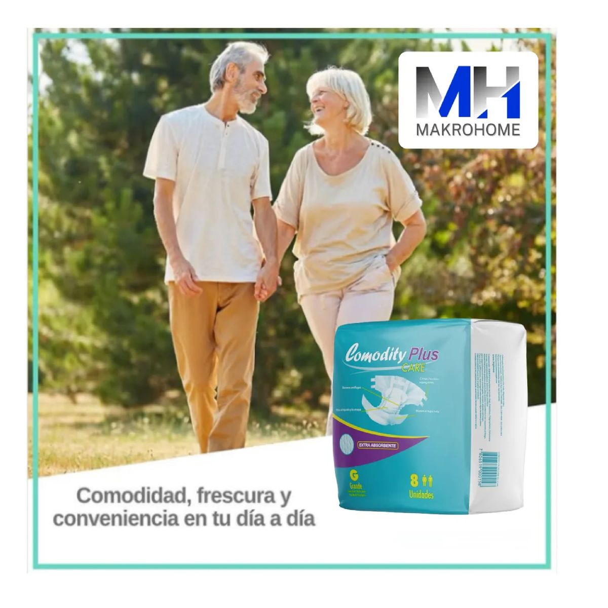 GENERICO - Pañal Adulto Higieclin Plus Care Talla G X8 Con Aloe Vera