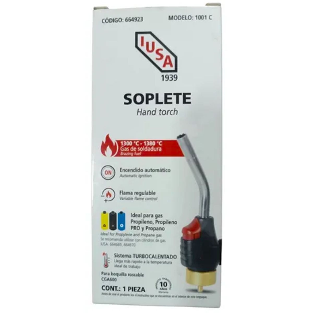GENERICO - Soplete PARA MAPP Encendido automáticoEléctrico IUSA modelo 1001C