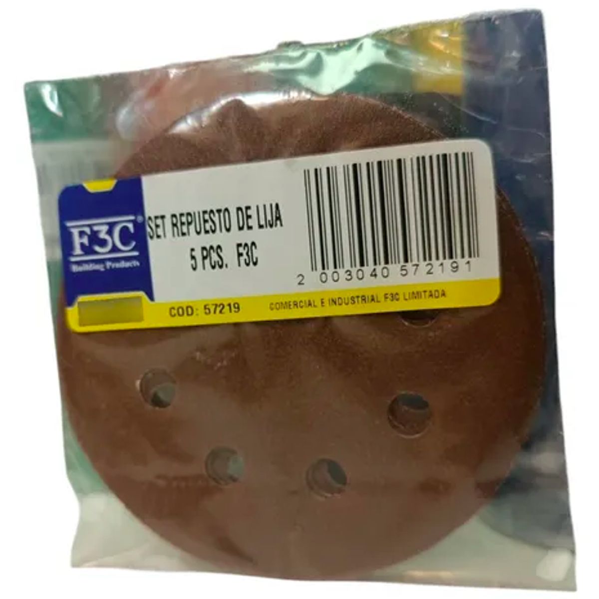 F3C - Set De Repuestos De Lija 5 Pcs P40 A P120 F3C