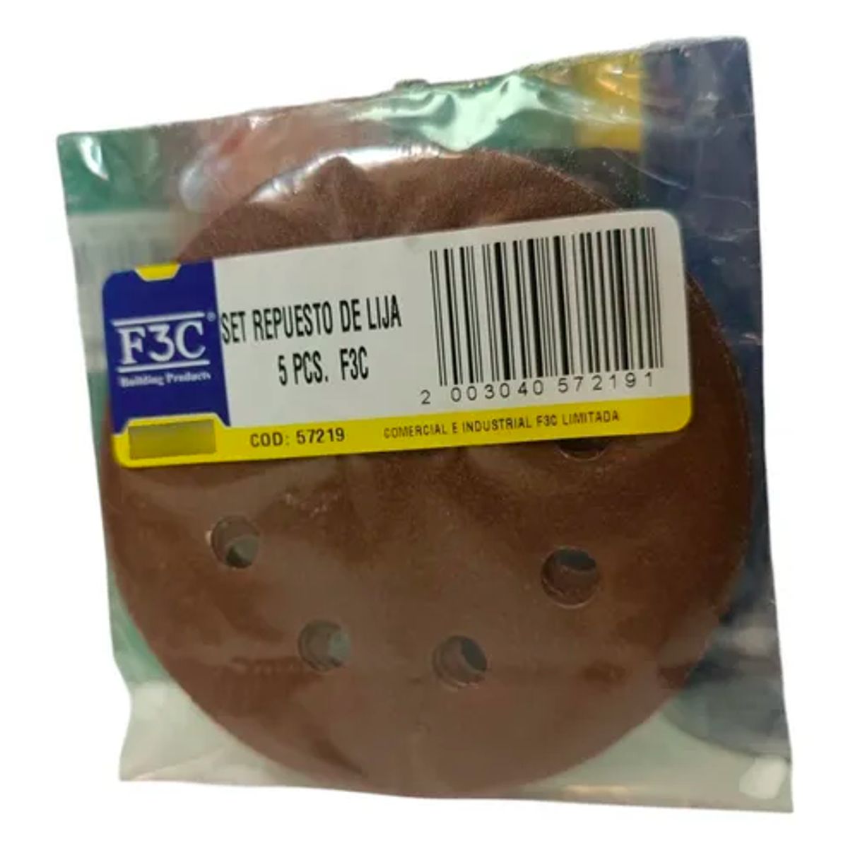 F3C - Set De Repuestos De Lija 5 Pcs P40 A P120 F3C