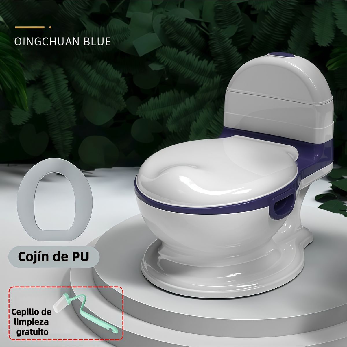 OASIS - Bacinica Bañito Entrenador Niños Asiento Acolchado Cn Sonido