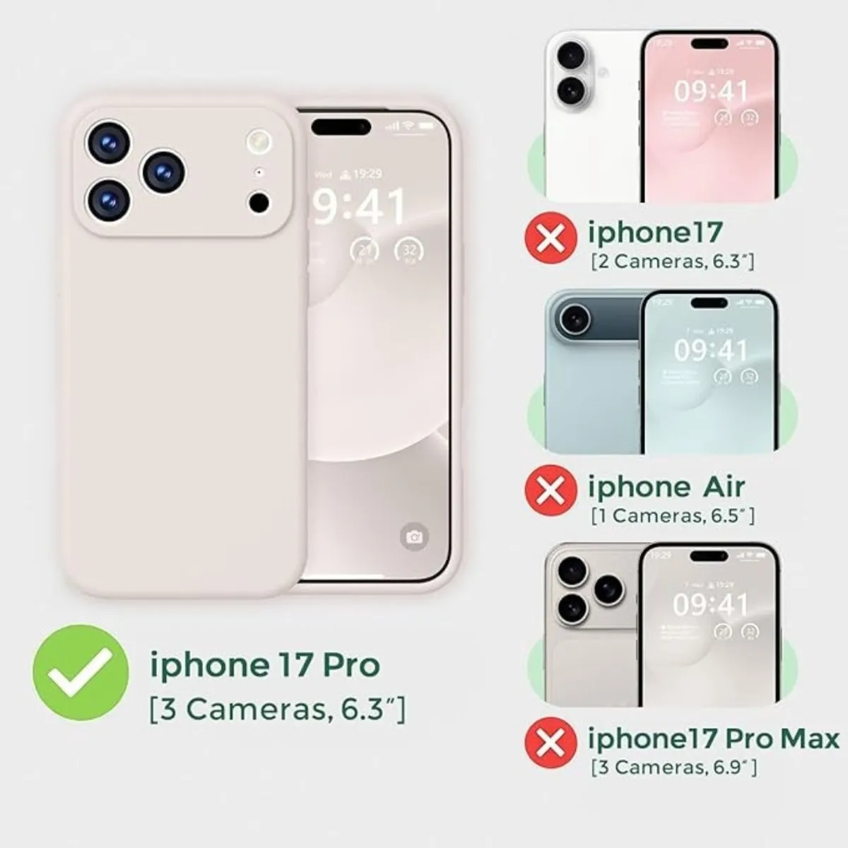 GENERICO - Carcasa Transparente Reforzada Para iPhone 17 Pro