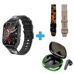 GENERICO - Reloj Smartwatch unisex + regalo audífonos + correa deportiva extra