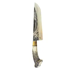 RAUKA - Cuchillo Parrillero Artesanal Acero al Carbono 44cm