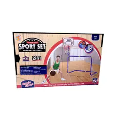 GENERICO - Arco de fútbol y basquetbol 2 en 1