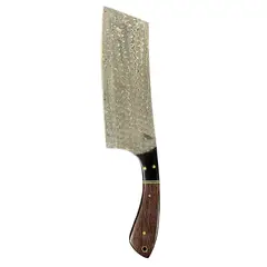 RAUKA - Hacha de Cocina Artesanal Acero Damasco 512 capas 32cm