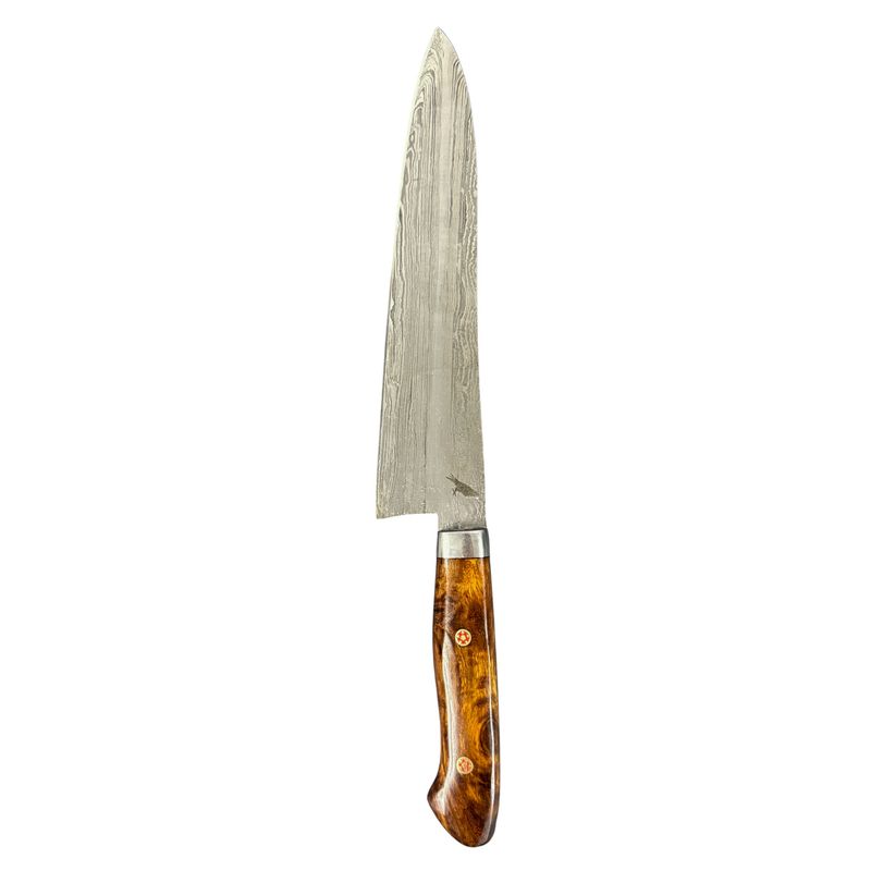 RAUKA - Cuchillo de Cocina Artesanal Rauka Acero Damasco 512 capas 32cm