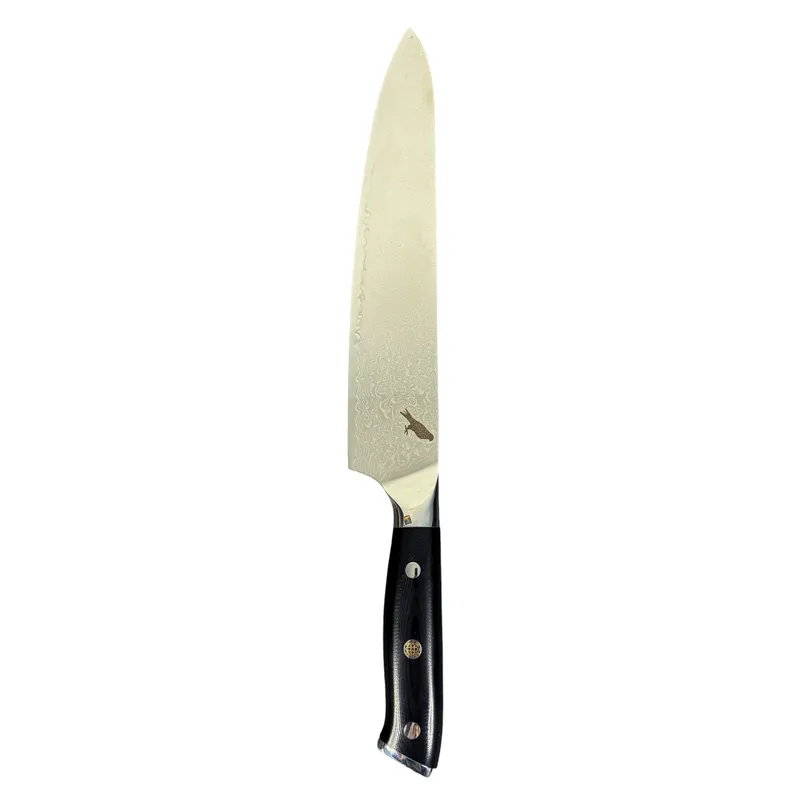 RAUKA - Cuchillo de Chef Parrillero Profesional Rauka Acero Damasco 67 capas 37cm