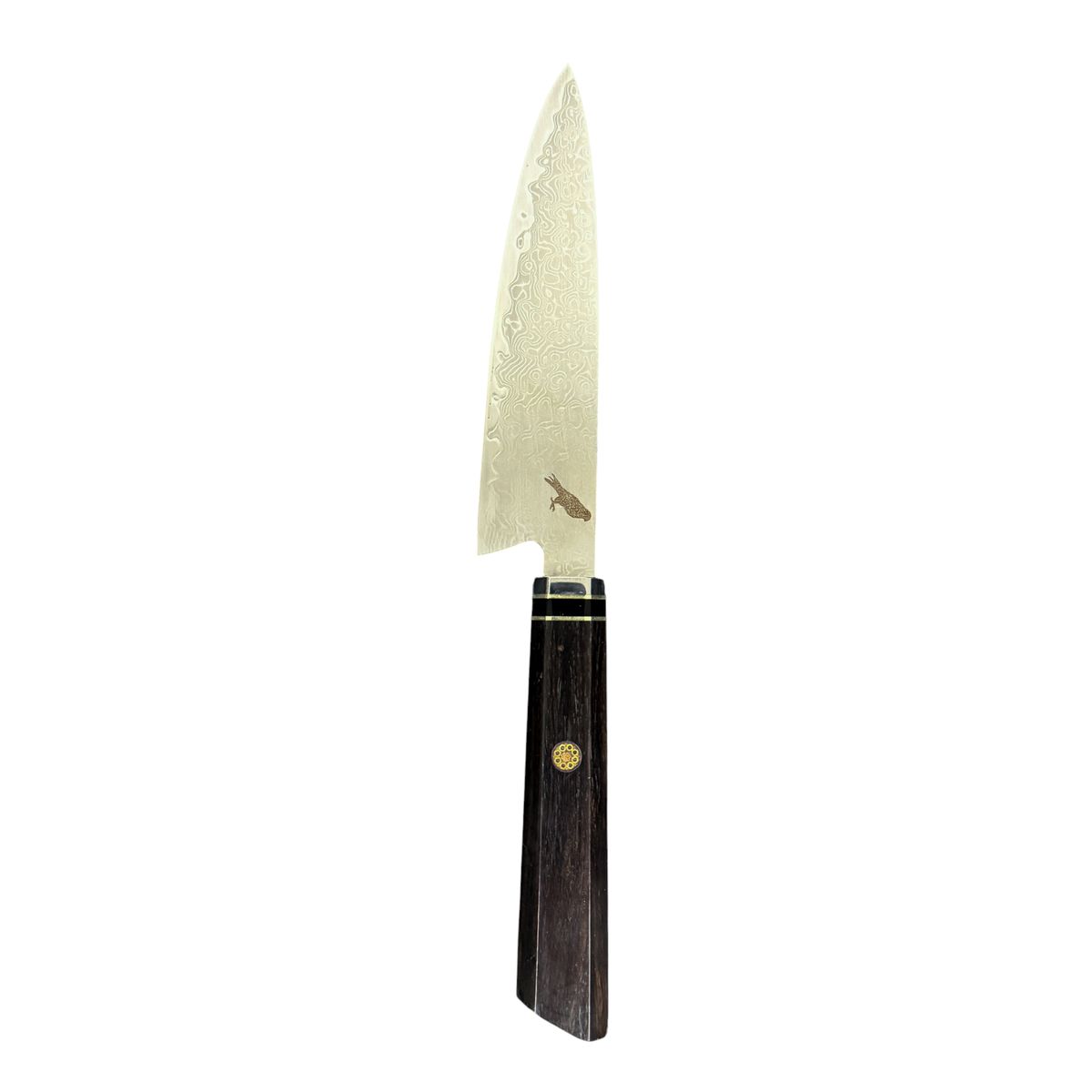 RAUKA - Cuchillo de Cocina Profesional Puntilla Rauka Acero Damasco 67 capas 27cm