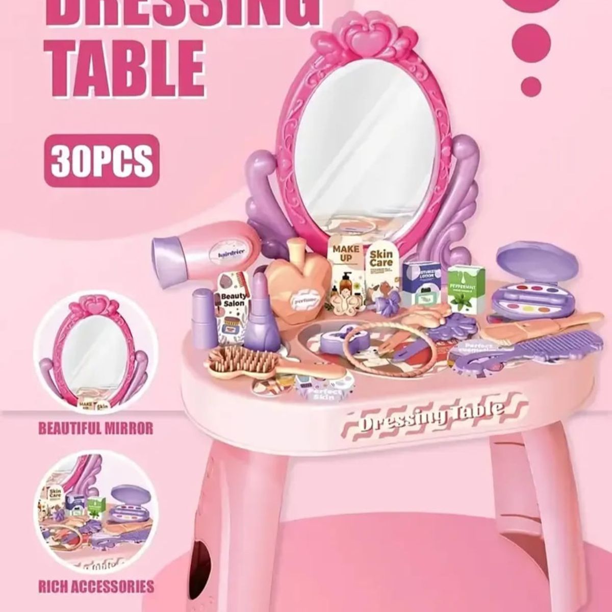 GENERICO - Tocador De Belleza Niñas Mi Primer Rincon De Maquillaje