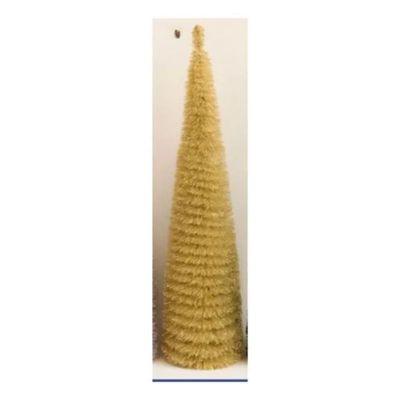 GENERICO - Árbol De Navidad Cónico Plegable 15m Decoración Moderna dorado