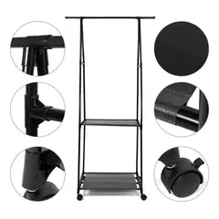 GENERICO - Perchero Colgador de Ropa Triangular con Ruedas