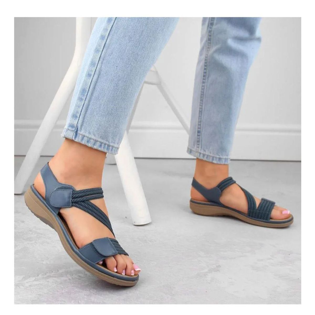 HERIEL - sandalia de mujer con velcro y gomas  tgh01