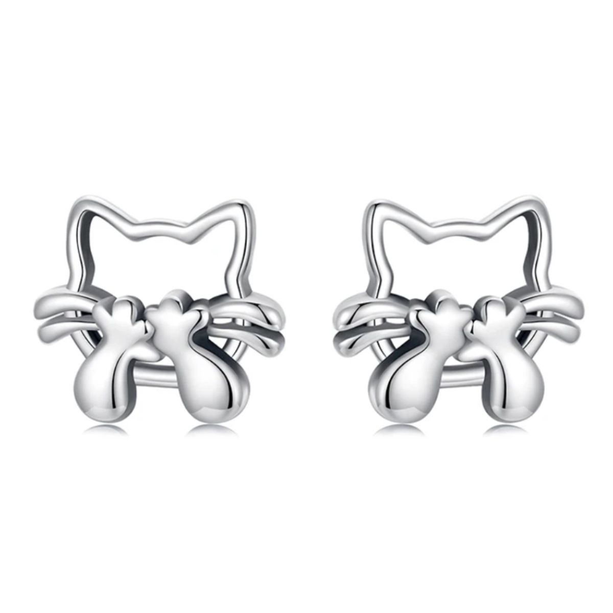 LK LUKSO - Aros Plata 925 Gatito Dulce