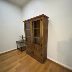 GENERICO - Vitrina de madera Organizadora 120x35x180 color Café