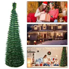 GENERICO - Arbol Navidad Plegable Pino Verde Artificial 150cm Casa Hogar Oficina