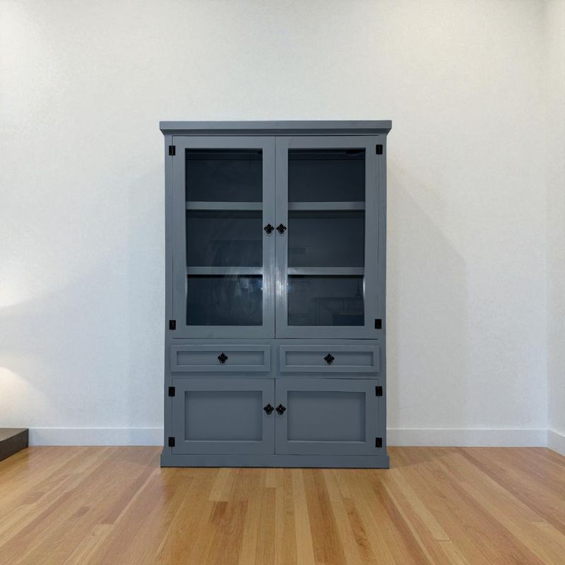 GENERICO - Vitrina de madera Organizadora 120x35x180 color Gris