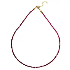 ELBAULDEJUMA - Collar gargantilla Rubi 4mm chapado en oro 18k Terranova