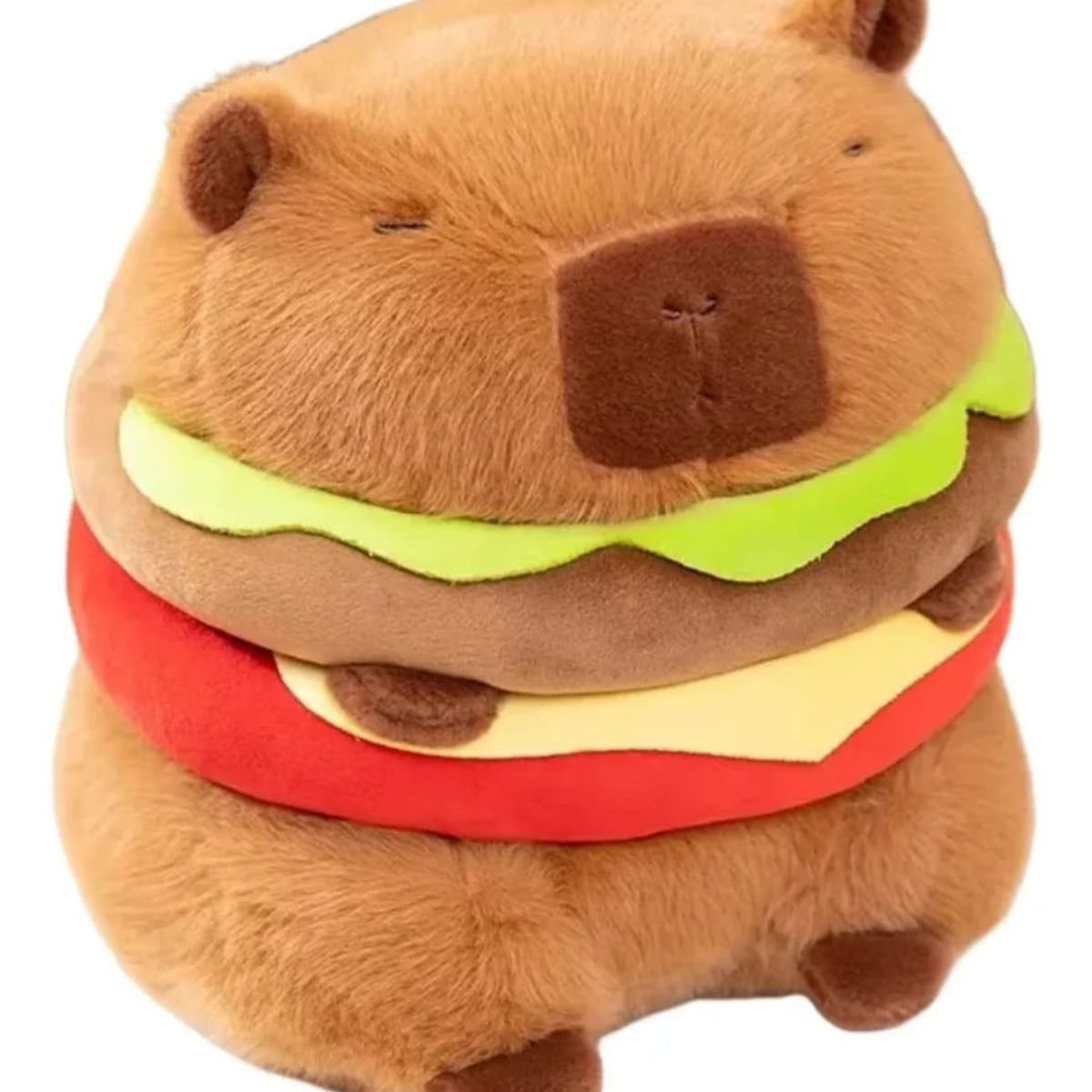 GENERICO - Peluche Capibara  Hamburguesa 22 cm