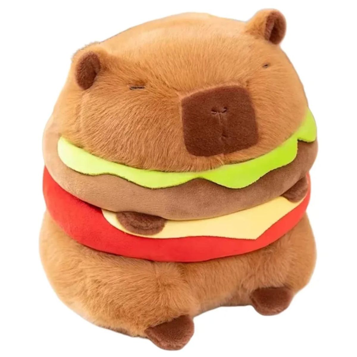 GENERICO - Peluche Capibara  Hamburguesa 22 cm