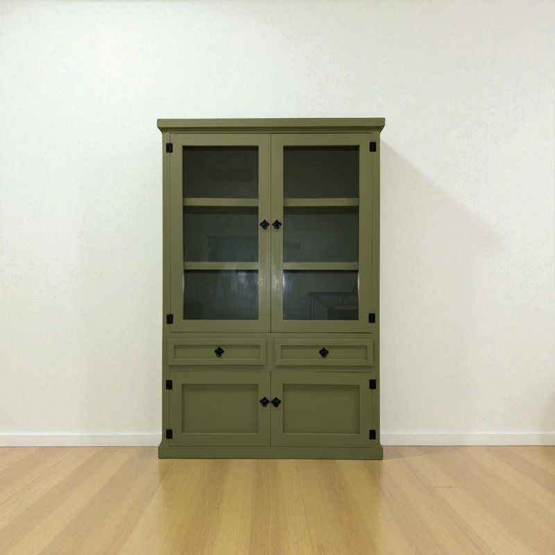 GENERICO - Vitrina de madera Organizadora 120x35x180 color Verde