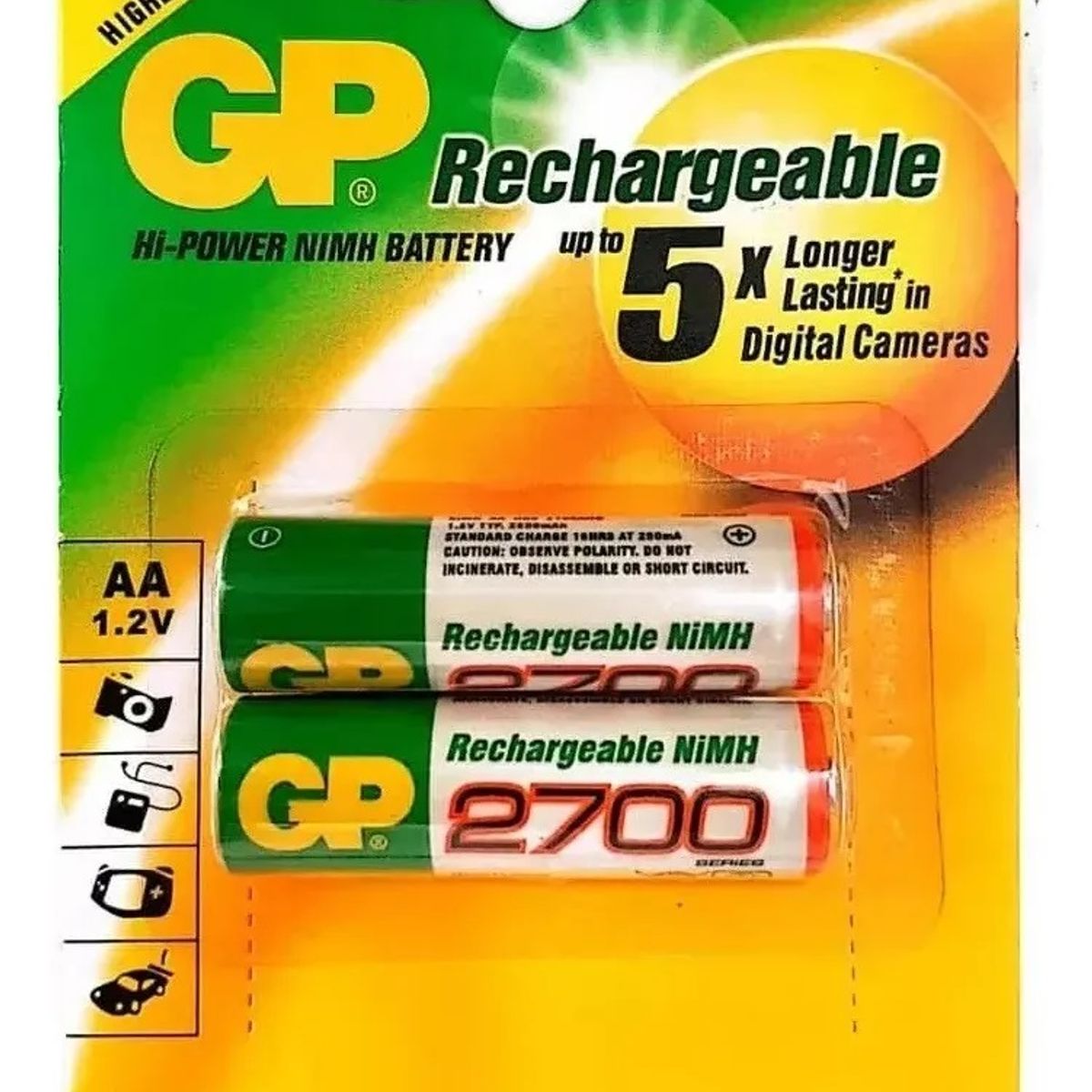 GP BATTERIES - Pila Aa Gp Recargable 1.2v 2700 Mah Hi-power Nimh Battery