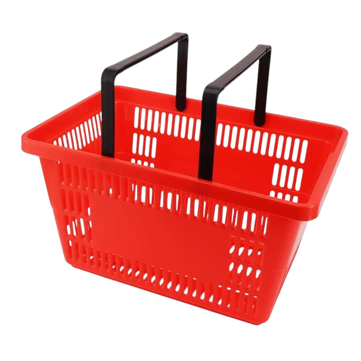 GENERICO - Canastas de Compras con Asas Roja Gms