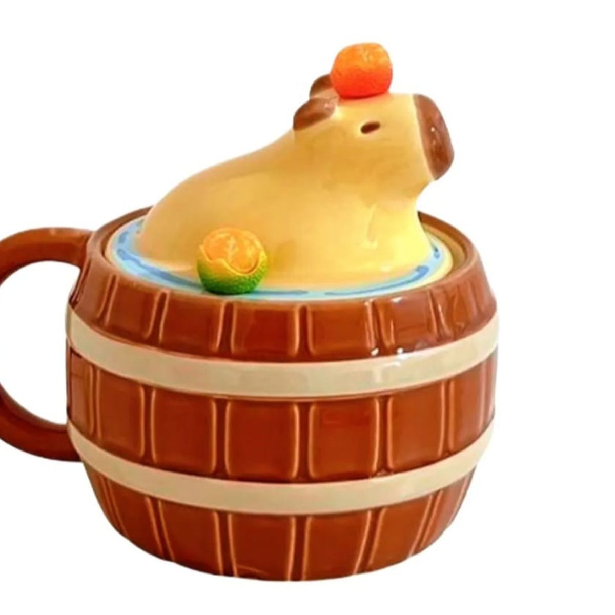 GENERICO - Taza Tazon Mug Capibara 3d Naranja