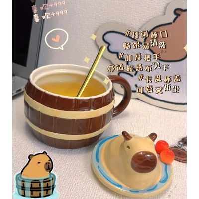 Imagen 2 del producto Taza Tazon Mug Capibara 3d Naranja